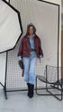BORDEAUX "LOYALITY" leather imitation jacket 10366